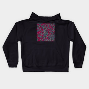 Dark Pink Grey Camouflage Kids Hoodie